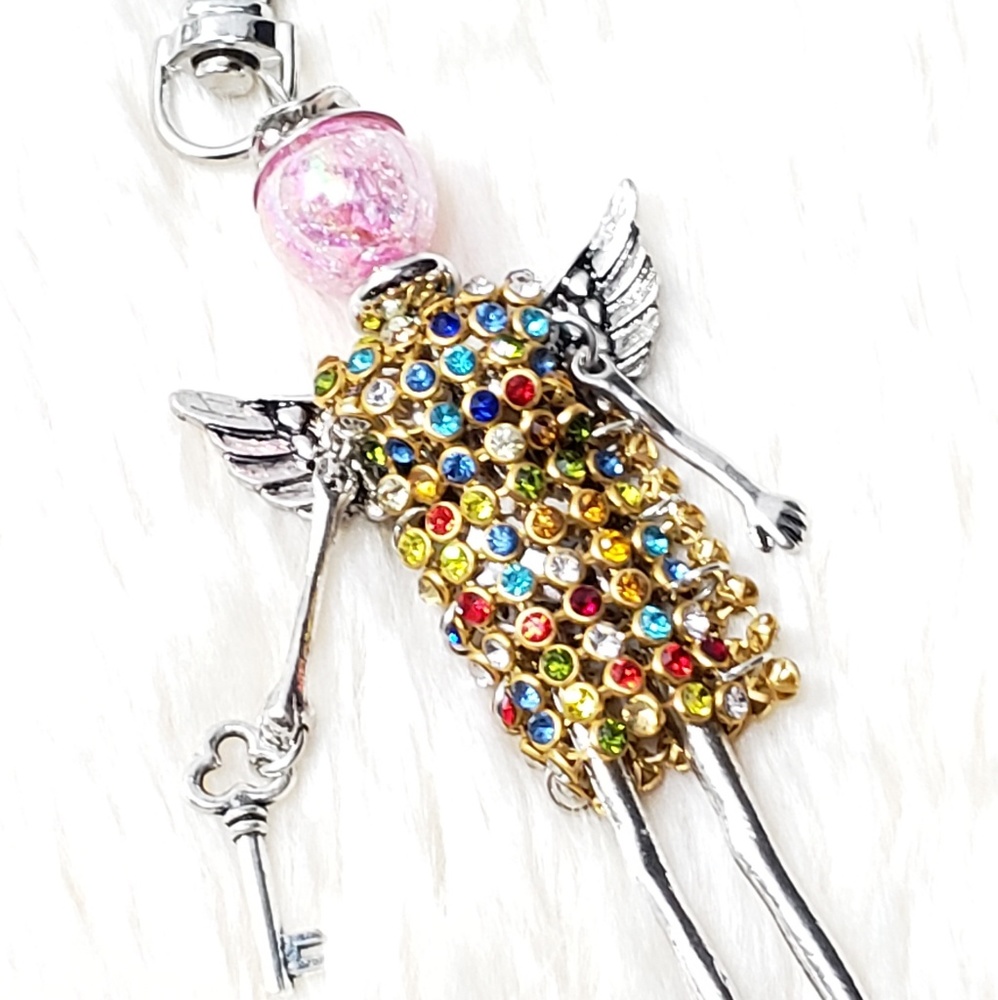 💎💎 Crystals Cute Doll Handbag Keychain Keycharm